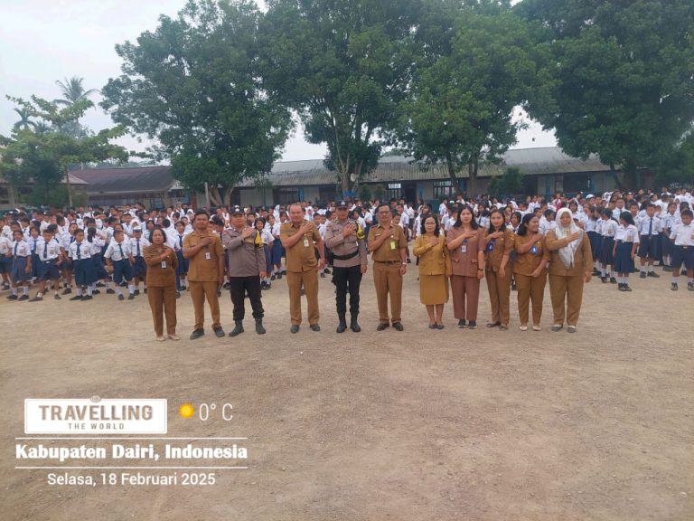 Operasi Keselamatan Berlalu Lintas, Polsek Parongil Beri Edukasi ke Pelajar SMP Negeri 1 Lae Parira