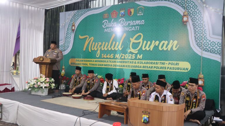 Buka Puasa Bersama di Polres Pasuruan, Momen Silahturohmi tingkatkan sinergitas dan Penguatan Iman
