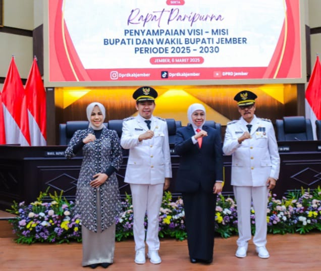 Sertijab Bupati dan wakil Bupati Jember periode 2025 – 2030 serta rapat paripurna penyampaian Visi Misi Bupati dan wakil Bupati.