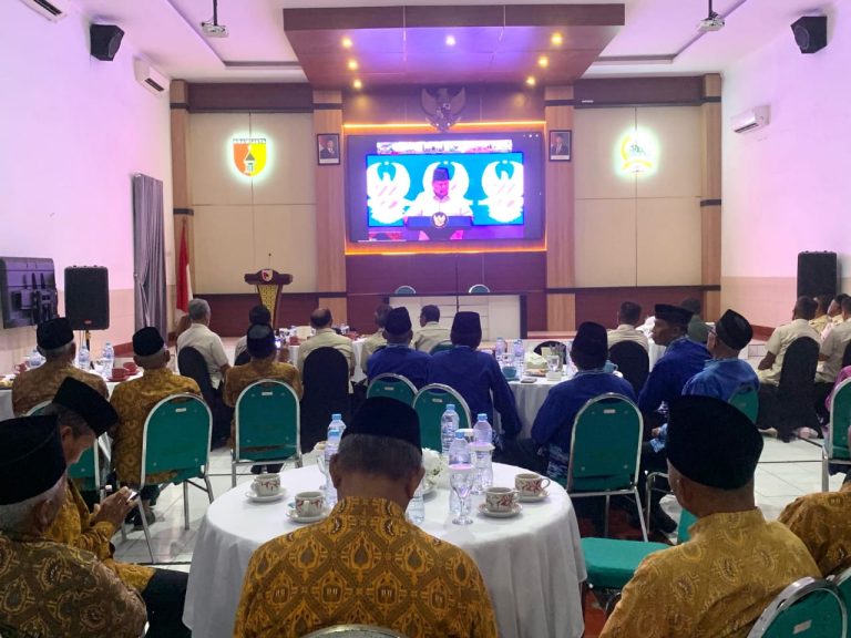 Kodim 0819 Pasuruan Ikuti Halal Bihalal Virtual Bersama Presiden RI
