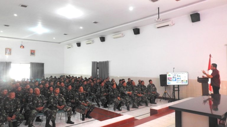 Pasi Intel Kodim 0819 Pasuruan Sosialisasikan P4GN kepada Prajurit untuk Perangi Narkoba