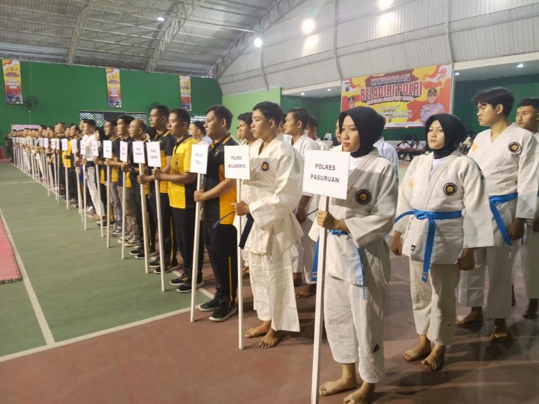 Tim Beladiri Polres Pasuruan Ikuti Kejuaraan Beladiri Polri se-Jawa Timur di Polda Jatim