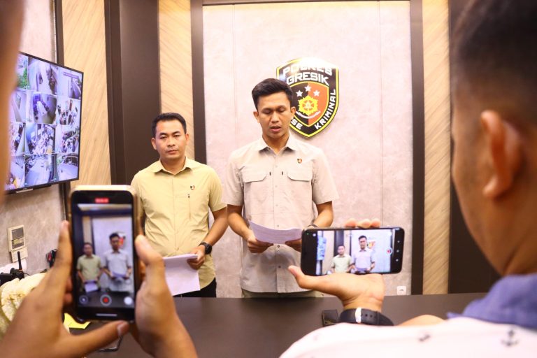 Polres Gresik Berhasil Amankan Tersangka Pelaku Asusila Sesama Jenis Terhadap Anak di Bawah Umur