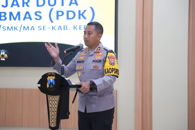 Polres Kediri Beri Pembakalan Pelajar Duta Kamtibmas Tumbuhkan Budaya Tertib Sejak Dini