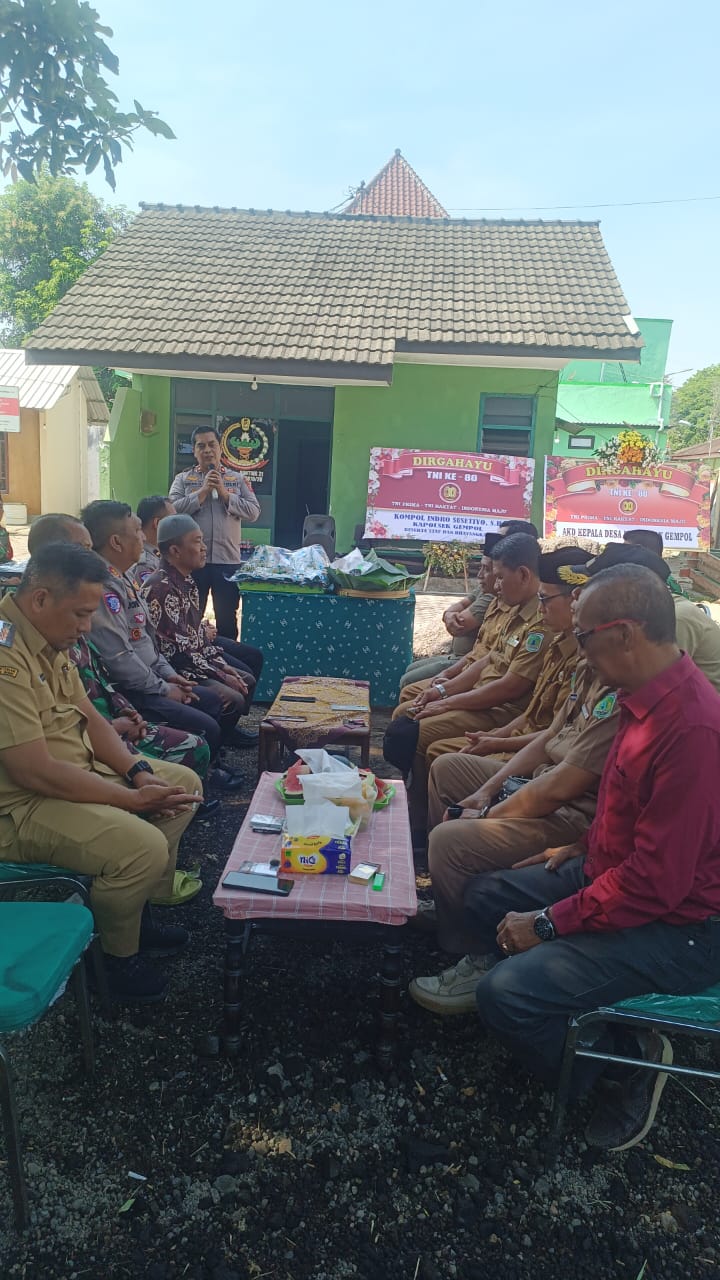 Tasyakuran HUT TNI ke-80 di Gempol, Kapolsek: Sinergitas TNI-Polri Kunci Keamanan