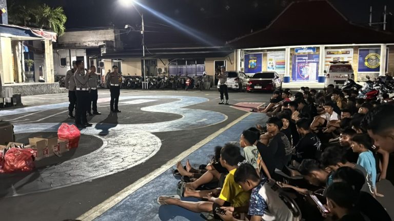 Penindakan Balap Liar di Kediri Kota Jaring 65 Remaja,Bagian dari Edukasi Keselamatan Operasi Zebra Semeru 2025