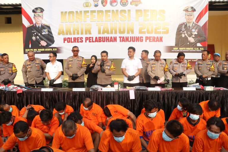 Polres Pelabuhan Tanjung Perak Berhasil Tekan Angka Kriminalitas Hingga 13 Persen di 2025