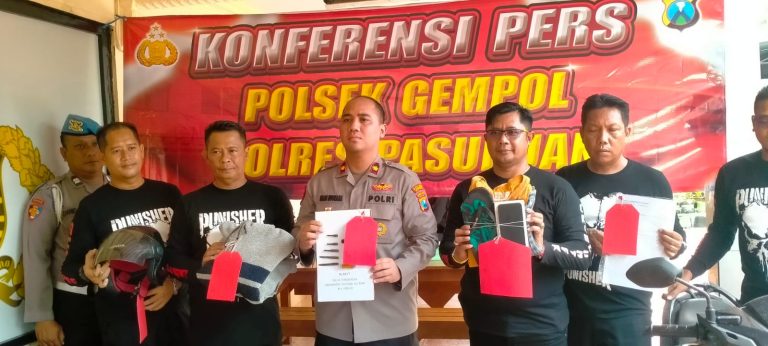 Polsek Gempol Tangkap Lima Pelaku Curanmor dan Curemas di Wilayah Gempol