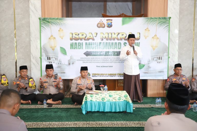 Peringatan Isra’ Mi’raj, Polres Kediri Ajak Personel Seimbangkan Iman dan Tugas