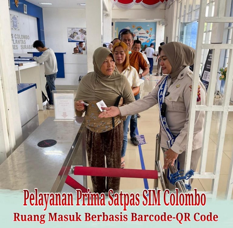 Tingkatkan Layanan Ruang Masuk Berbasis Barcode-QR Code, Satpas Colombo Wujudkan Polri Presisi
