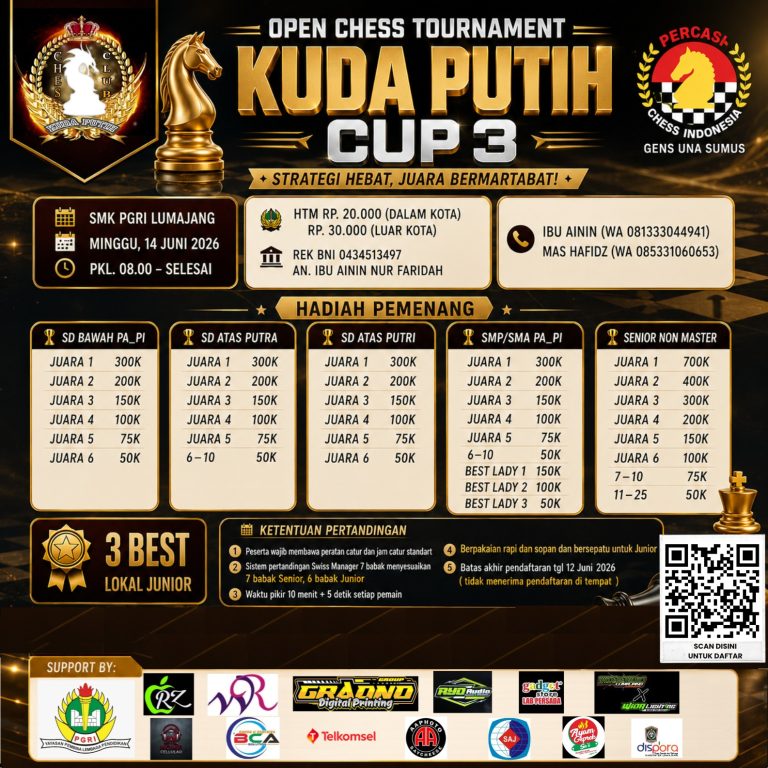 Graono Digital Printing Dukung Kuda Putih Cup 3, Wujudkan Sinergi Usaha Lokal dan Pembinaan Catur Pelajar